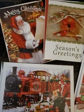 (6) Single Beautiful Christmas Holiday Greeting Cards with envelopes Lot #42