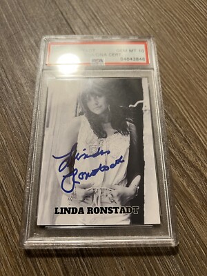 LINDARONSTADT サイン入り Linda Ronstadt Signed Card PSA/DNA AUTO AUTHENTIC GEM MINT 10