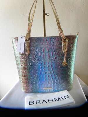 New Brahmin Ezra Multi Adama Leather Large Tote Handbag