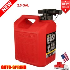 2.5 Gal Gas Can Fuel Container Button Control W/ Auto-Stop Nozzle Portable NEW