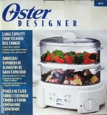 Oster 4711 Diseñador Grande 6 Cuartos Vaporera Arrocera 2 Niveles *Nueva Caja Abierta*