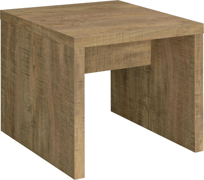 Lynette Rustic Square End Table with Mango Finish - 24-Inch Brown Design