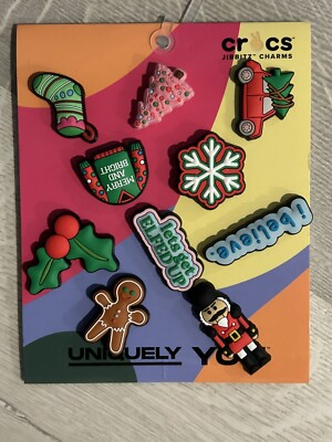 Crocs Christmas 10 Piece Jibbitz Charms .. New