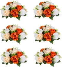 Inweder Flower Balls for Centerpieces, Bouquets, Arrangement 6 Pcs Rose Balls