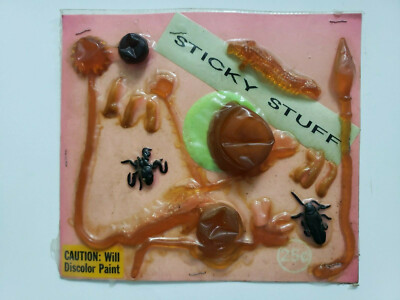 Vintage Sticky Stuff Old Gumball Vending Machine Display Card #199