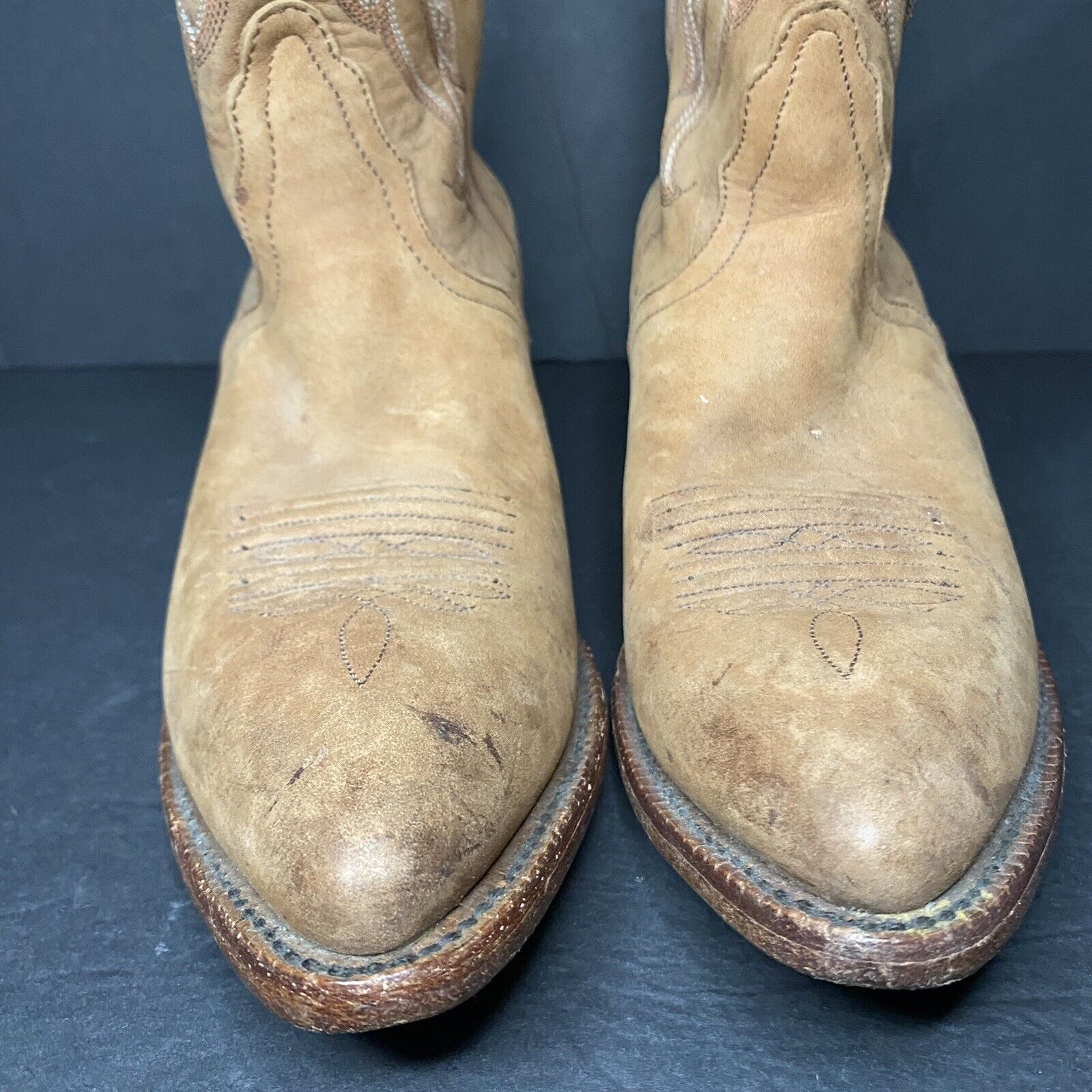 Nocona Women Tan Snip Toe Cowboy Boots Western - … - image 4