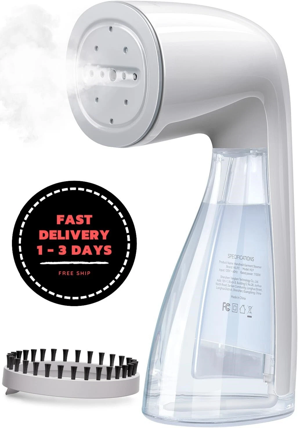 Vaporizador de ropa, eliminación rápida de arrugas para todos los tejidos, fácil