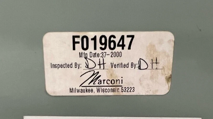 MARCONI F019647 COMMUNICATION TERMINATION INSIDE LENGTH 15" DEPTH 4-1/8" - Image 2 of 4