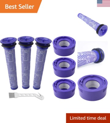 6-Pack Vacuum Filter Replacement Kit for Dyson V7 & V8 - Optimal Performance