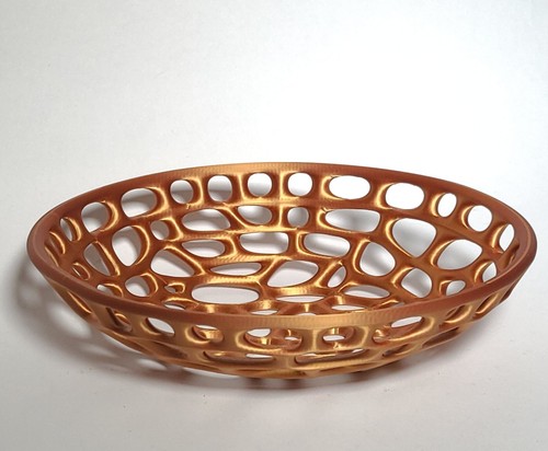 Unique Fruit Bowl Oval Shaped Voronoi Design 3D Print Kitchen Home Decor - Picture 7 of 7