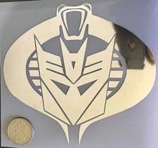 DECEPTICON  COBRA DIE-CUT Chrome or Color Vinyl Decal Sticker Transformer Gijoe