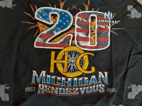Lot Of 4 VTG Michigan Hog Rendevous Bandana Hankerchiefs Harley Biker 90's Y2K - Picture 10 of 15