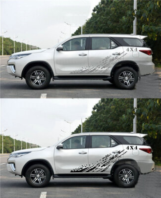 #ad Graphics Mud Splash Car Sticker For Toyota Fortuner Side Door Vinyl Decal Stripe $79.99