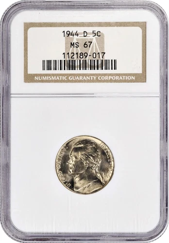 1944-D  Jefferson Nickel  NGC MS67