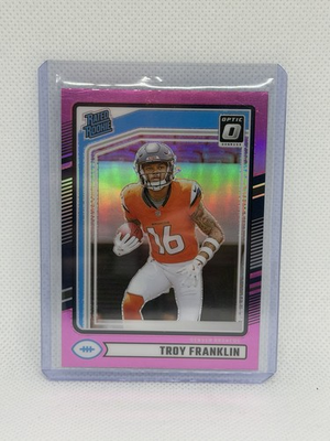 #ad 2024 Panini Donruss Optic Rated Rookie Pink Troy Franklin #338 Broncos RC $1.50