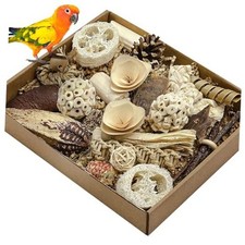 Natural Bird Toy Foraging Parrot Shredding Toys Box Conure Chewing Nature Color