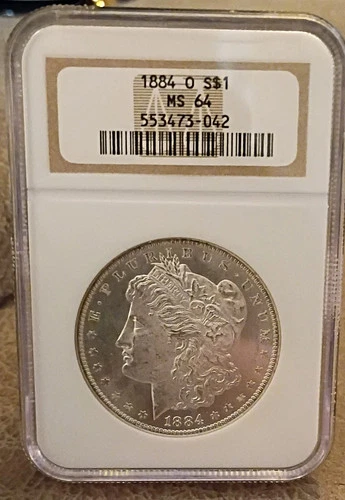 1884 O Morgan Silver Dollar NGC MS64 Reflective Luster Great Eye Appeal Look