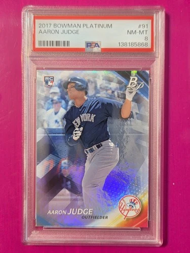 2017 Bowman Platinum #91 Aaron Judge (RC) PSA 8
