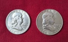 Franklin Half Dollar lot  2 -Silver Coins  1949-S , 1951-S  B.U.