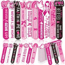200 Pcs Breast Cancer Awareness Mini Nail Files Gifts Bulk Breast Cancer Awar...