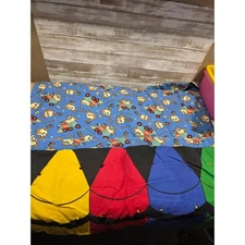 Vintage Taz Warner Bros Train 39"x60" Handmade Crayons Crib Bedding Blanket