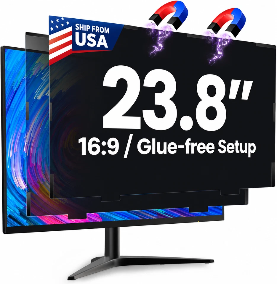 16:9 Monitor Privacy Screen 23.6 23.8 24 27 Inch Anti-Glare Blue Light - Image 4 of 4