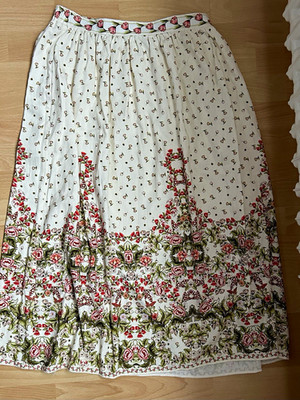 MAX STUDIO LONDON Damenrock M mehrfarbig Blumen Midi Maxirock Viskose-Leinen