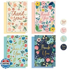 Thboxes 24 Pack Thank You Cards with Envelopes, 4x6 Inch Thank You Cards with