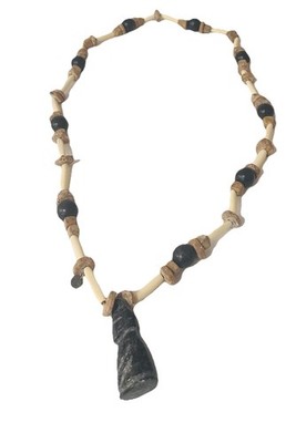 Vintage Gerda Lynggaard MONIES Necklace Chunky Statement Runway Bone Horn