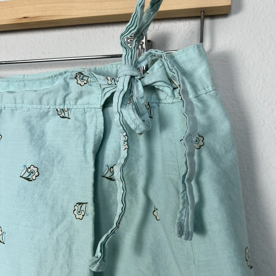 Vintage Y2K Old Navy Paisley Print Sequin Wrap Skirt Blue And Silver Size Small - Image 2 of 4