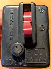 SURSUM bakelitowy wyłącznik FI, wyłącznik różnicowoprądowy (?), czerwony stary, antyczny