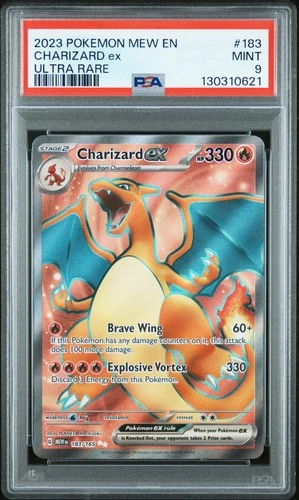 2023 POKEMON MEW EN-151 ULTRA RARE #183 CHARIZARD EX PSA 9