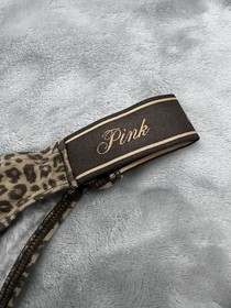 💕VICTORIA'S SECRET &ldquo;PINK&rdquo; BIRCH BROWN LEOPARD  Thong Panty MEDIUM💕🎉