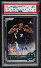 2021-22 Bowman U Chrome Prospect Refractor Chet Holmgren PSA 10 GEM MT Auto q4j