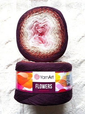 1 Torte x 250g YarnArt Blumen Garn Torte - Farbe 319: Baumwollmischung