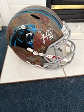 Autographed Luke Kuechly Rustic Dipped Full Size Rep