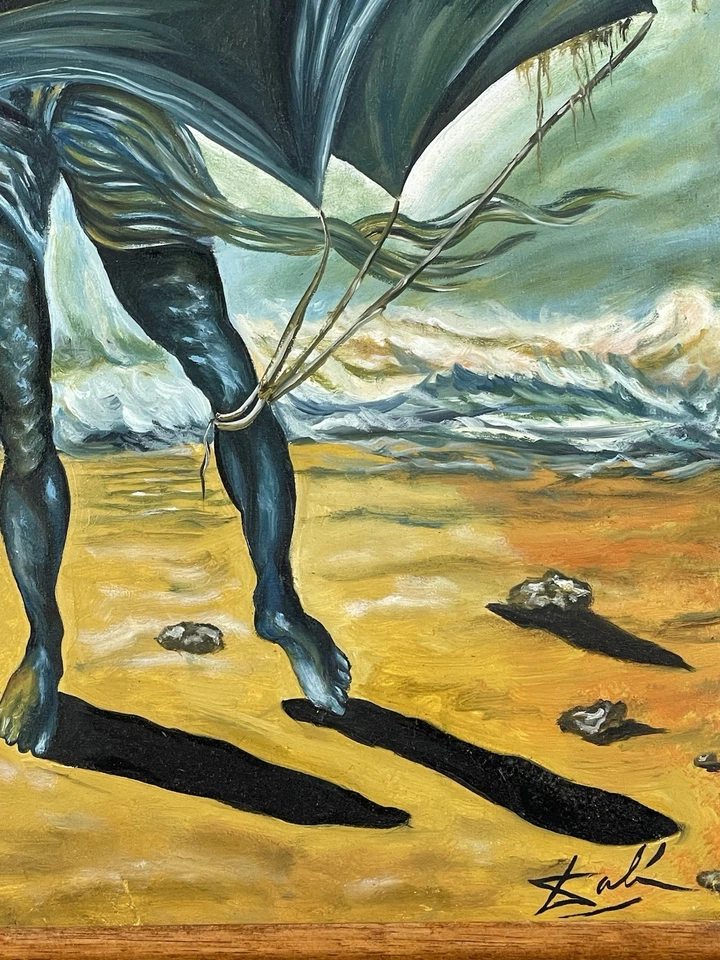 Salvador Dalí Óleo Sobre Lienzo (Hecho a Mano) Firmado y Estampado Enmarcado Foto 4 de 4