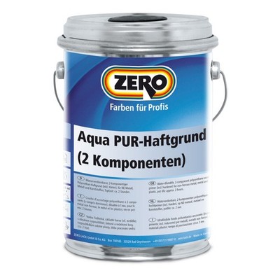  20,00 L   2 x 750 ml ZERO Aqua PUR Haftgrund 124 grau 2 Komponenten plus Härter