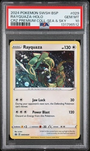 2024 POKEMON SWSH BLACK STAR PROMO #029 RAYQUAZA-HOLO PSA 10