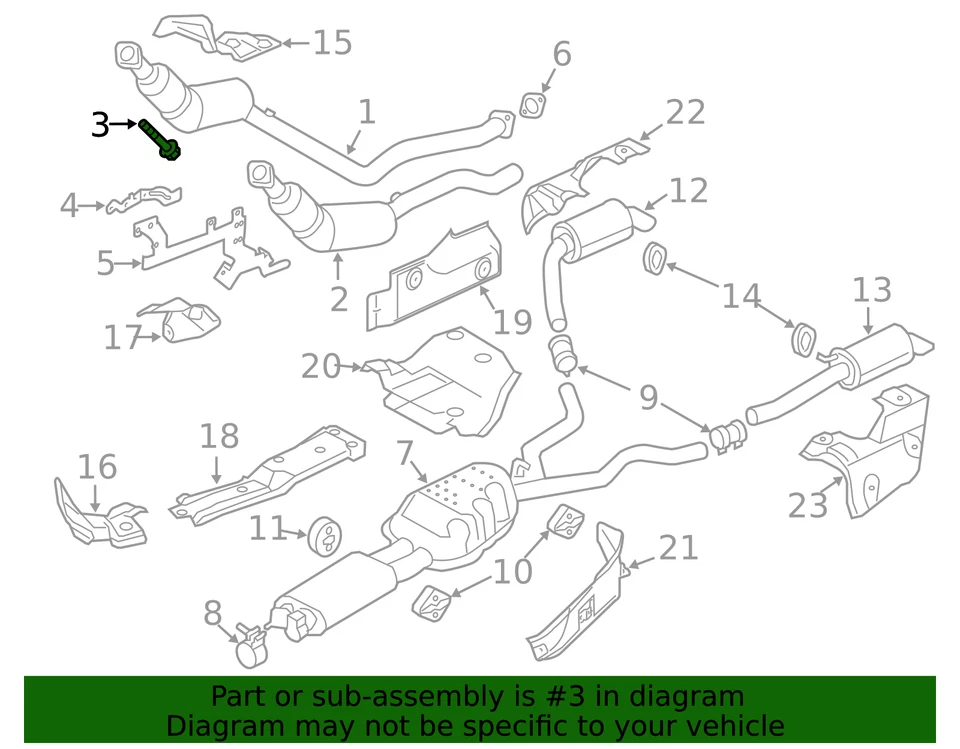 Подлинный конвертер и трубный болт Land-Rover WYG500041 - Изображение 3 из 3