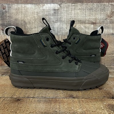 Vans Sk8-Hi Del Pato MTE-2 Mens Size 9 Dark Olive Gum Duck Boots VN0A5JMNDOL NEW