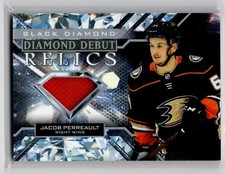 2022-23 Upper Deck Black Diamond Debut Relics Jacob Perreault Anaheim Ducks