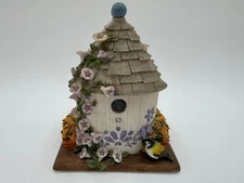 Pfaltzgraff Birdhouse Napkin Holder Resin Cottage Flowers Bird Table Decor