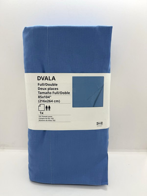 Ikea DVALA Full/ Double Flat sheet Blue 85 x 104'' New 105.808.38, cotton