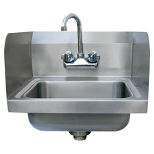 Evernew 20GA.304S/S hand sink 15"X17"X13"H with 14"X10"X5"