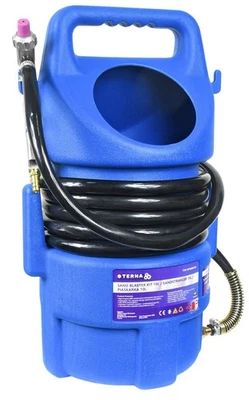 TERNA Sandstrahlmaschine 10L Sandstrahlgerät Sandstrahler + Pistole +4 x Düsen