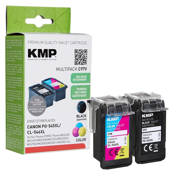 KMP C97V Schwarz, Color DruckköPfe Kompatibel Zu Canon PG-545XL + CL-546XL,...-image
