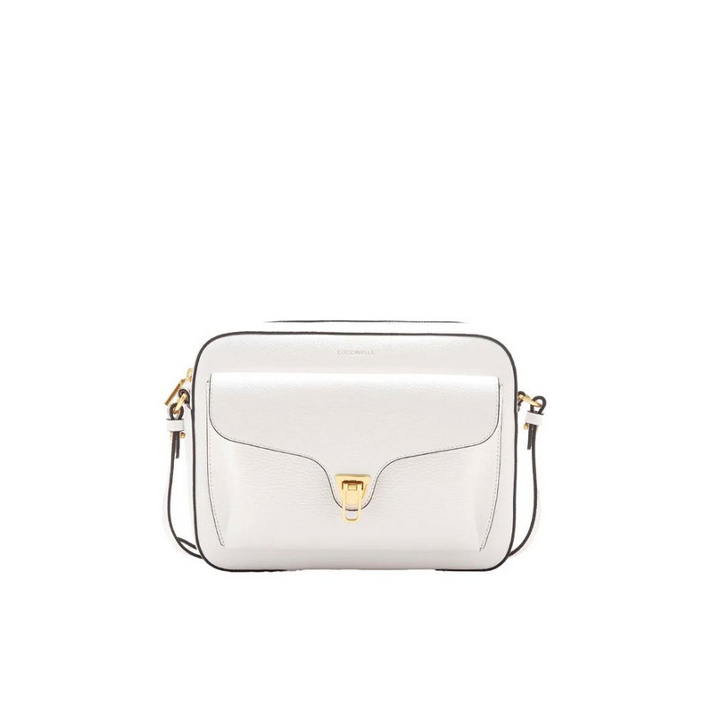 BORSA BORSE DONNA COCCINELLE BEAT E1 MF6 15 04 01 PELLE BIANCO ORIGINALE PE 2025