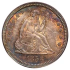 1858 25C Liberty Seated Quarter PCGS OGH MS63