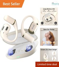 Open Ear Headphones Bluetooth 5.4 Waterproof Earbuds with Digital Display 40H